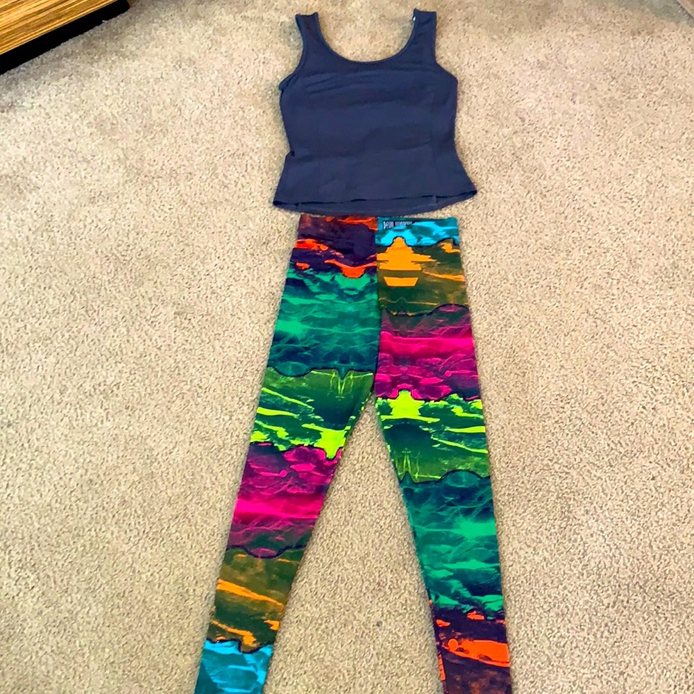 Devil Walking colorful leggings
